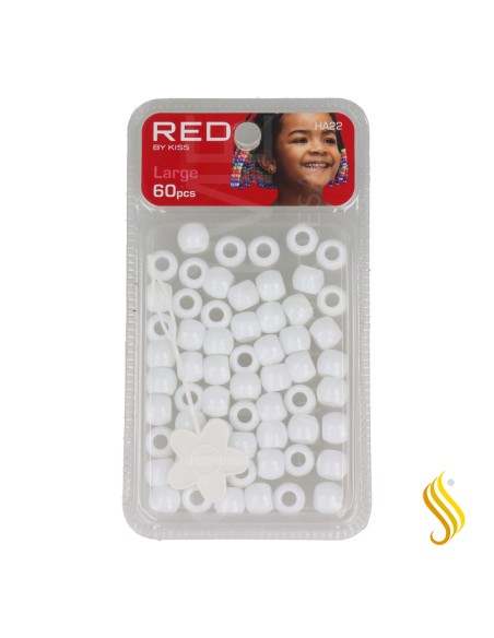Perles de cheveux Red Kiss L 60 pièces (blanc)