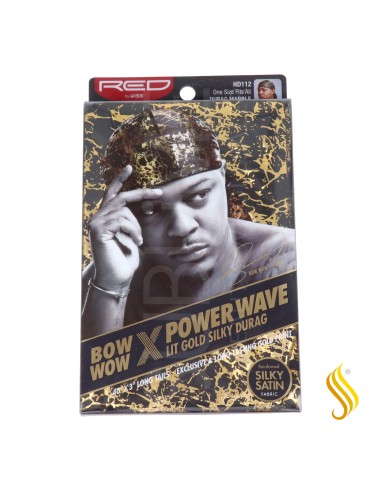 Red Kiss Power Wave Lit Silky Durag Marble