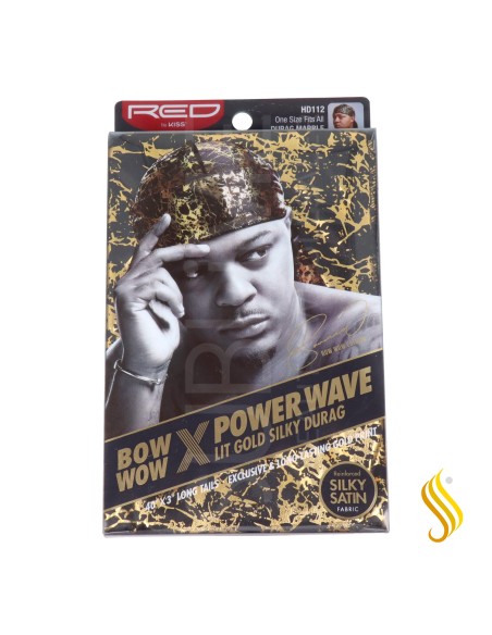 Red Kiss Power Wave Lit Silky Durag Marble