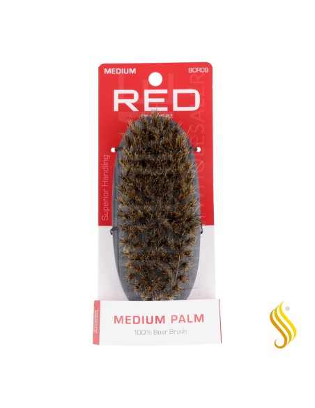 Red Kiss Professional 100% Boar Medium Palm Brush