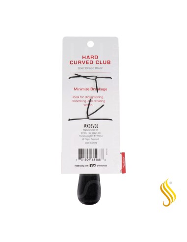 Brosse club courbée dure professionnelle Red Kiss