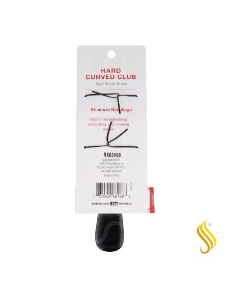 Brosse club courbée dure professionnelle Red Kiss