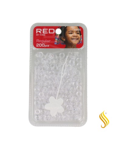 Red Kiss Regular Hair Beads 200 Pcs (Clear)