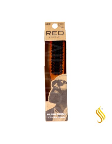 Brosse à barbe Red Kiss Premium à manche long