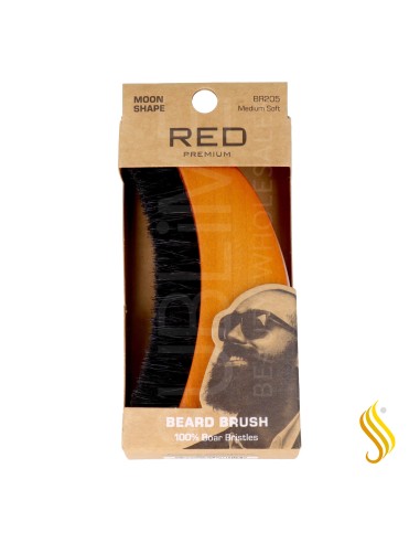 Pincel para barba Red Kiss Premium em formato de lua