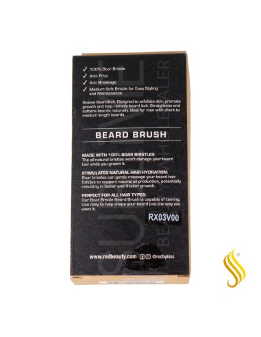 Pincel para barba Red Kiss Premium em formato de lua