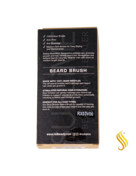 Pincel para barba Red Kiss Premium em formato de lua
