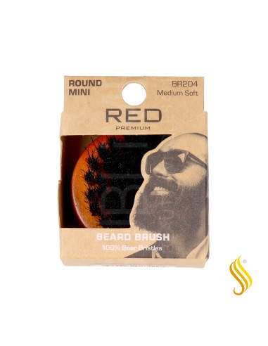 Red Kiss Premium Brosse à barbe ronde Mini