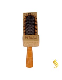 Mini brosse de coiffure en bois Evergreen Premium de Red Kiss