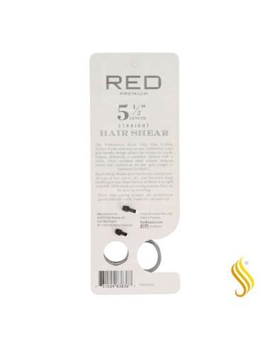 Ciseaux à cheveux raides Red Kiss Premium 5.5