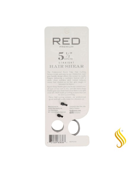 Ciseaux à cheveux raides Red Kiss Premium 5.5