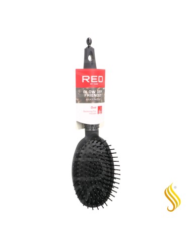 Red Kiss Rubberized Paddle Brush (Oval)