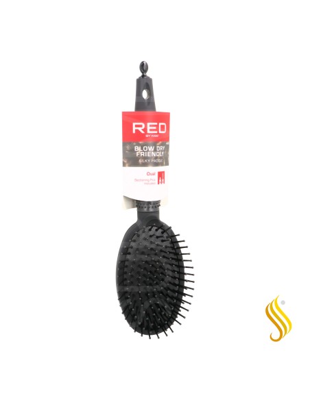 Red Kiss Rubberized Paddle Brush (Oval)