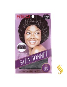Bonnet Satin Rouge Kiss Noir