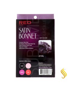 Bonnet Satin Rouge Kiss Noir 2