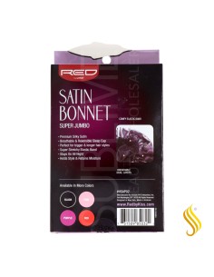 Red Kiss Bonnet Satin Super Jumbo Noir 2