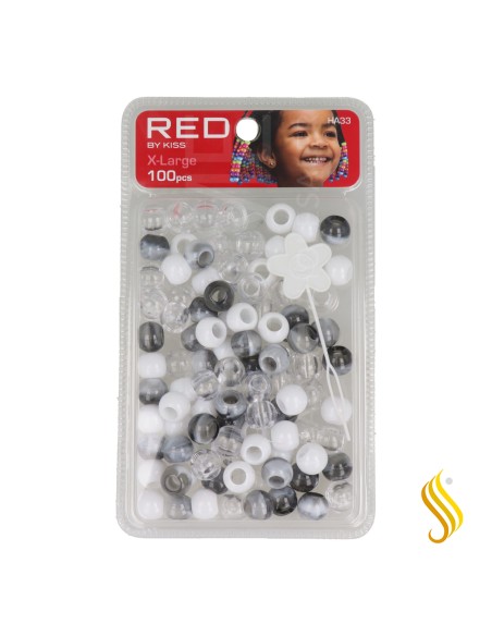Perles de cheveux Red Kiss Xl 100 pièces (noir)