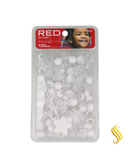 Perles de cheveux Red Kiss Xl 100 pièces (blanc)
