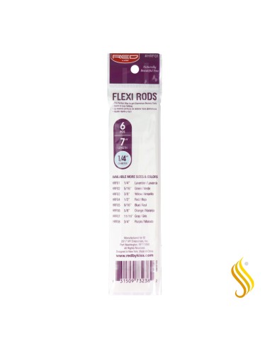 Red Kiss Flexi Rods 7" 1.4 6 Pièces Lavage