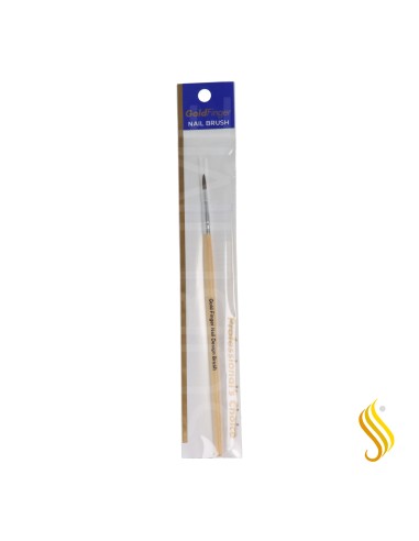 Red Kiss Gold Finger Nail Design Brush