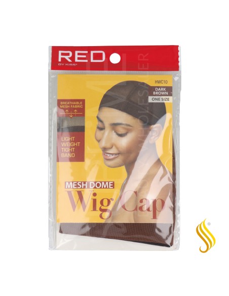 Bonnet de perruque Red Kiss Mesh Dome marron foncé