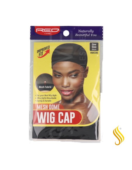 Bonnet de perruque Red Kiss Mesh Dome noir régulier