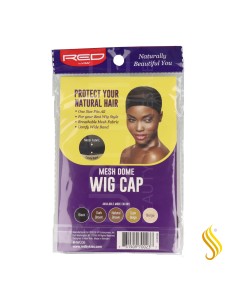 Bonnet de perruque Red Kiss Mesh Dome noir régulier 2