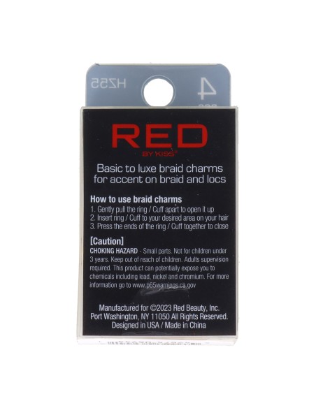 Amuleto de trança beijo vermelho Hz55