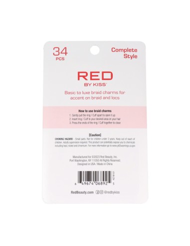 Charm Tresse Baiser Rouge Hz78