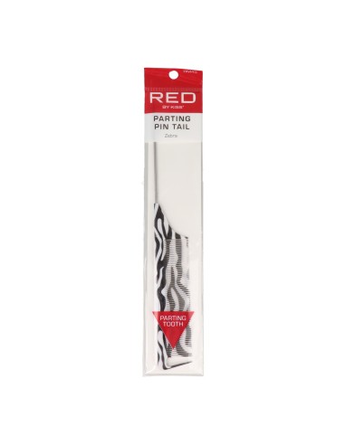 Pente de cauda com alfinete de separação Red Kiss Zebra