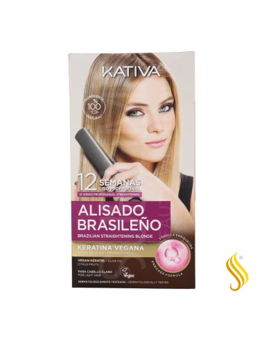 Kit de lissage brésilien Kativa cheveux clairs végétaliens