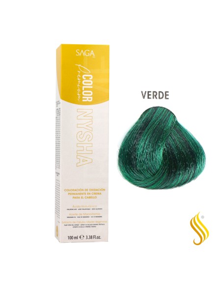Saga Nysha Color Premium Color Booster Verde 100 ml