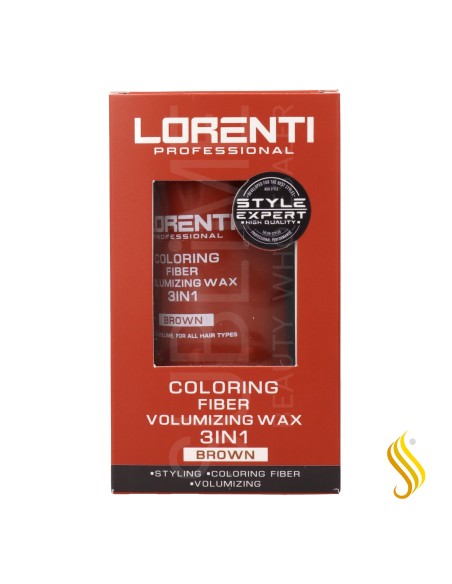 Lorenti Coloring Fiber Cera Volumizante 3 Em 1 Castanho 30 gr