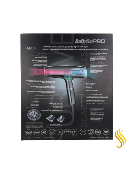 Secador Babyliss Pro Falco High Speed Silver
