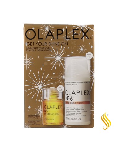 Pack coiffant et anti-frisottis Olaplex Get Your Shine On No6 et No7