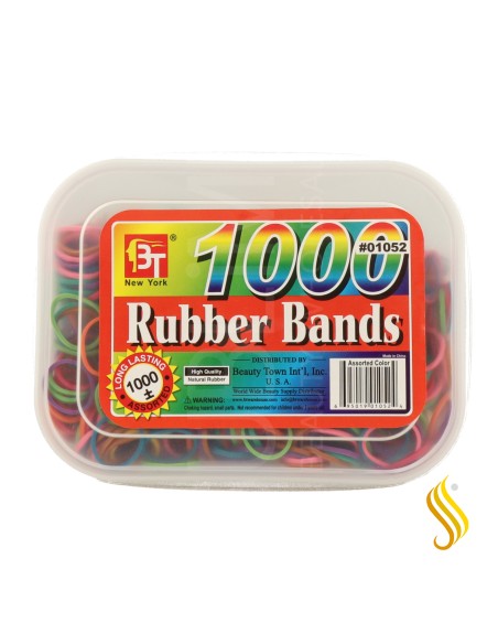 Beauty Town Natural Elastic Rubber Assorted/Multi 1000U (01052)
