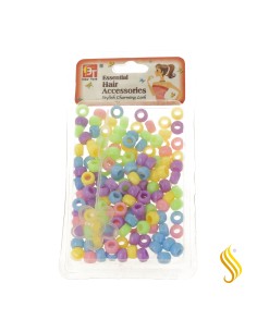 Beauty Town Billes Plastique Rond Petit Multi Pastel (07616)