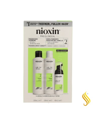 Kit d'essai Wella Nioxin : shampoing, après-shampoing et traitement pour le cuir chevelu
