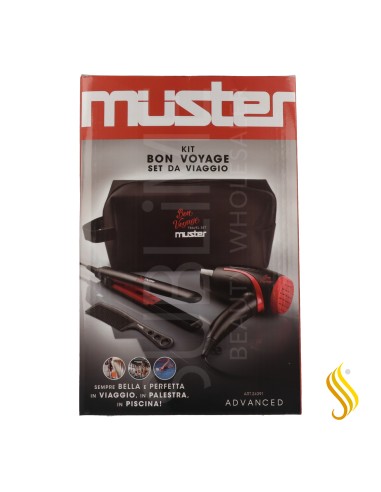 Kit de viagem Muster Secador de cabelo e ferro de passar