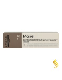 L’Oréal Majirel Cool Brown 7.18 – Rubio Medio Ceniza Mocha 60 ml
