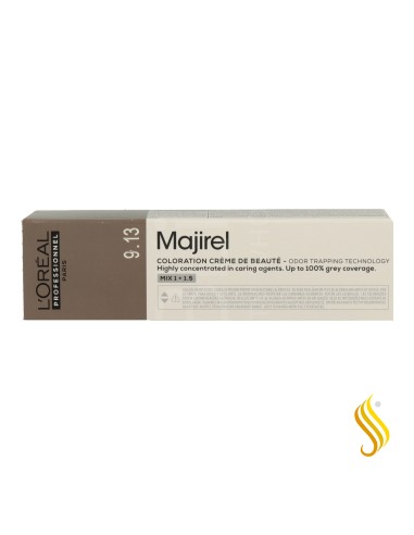 L’Oréal Majirel Cool Brown 9.13 – Rubio Muy Claro Ceniza Dorado 60 ml
