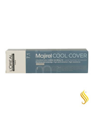 L’Oréal Majirel Cool Cover 7.1 – Rubio Medio Ceniza 60 ml