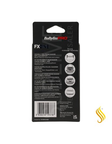 Rasoir Babylisspro FXone de remplacement à double grille, noir (FX79Rf2Mbe)