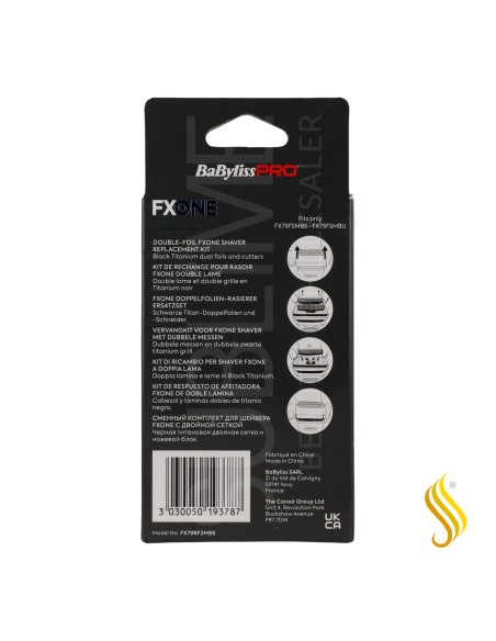 Rasoir Babylisspro FXone de remplacement à double grille, noir (FX79Rf2Mbe)
