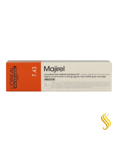 L’Oréal Majirel Cobrizos 7.43 - Rubio Medio Cobrizo Dorado 60 ml