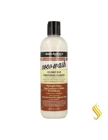 Aunt Jackie's Curls & Coils Coco Wash Limpiador Acondicionador de Leche de Coco 355 ml