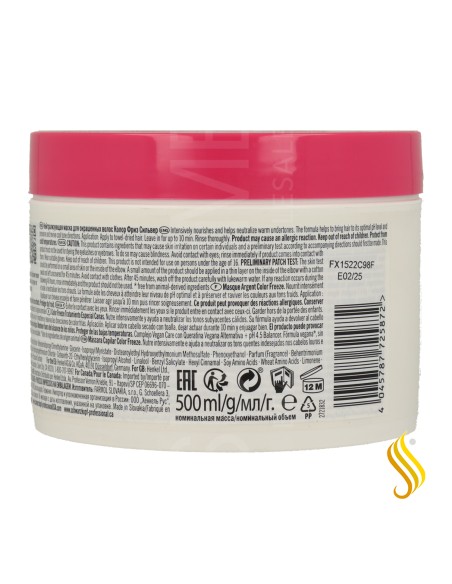 Schwarzkopf Bonacure Color Freeze Silver Traitement 500 ml