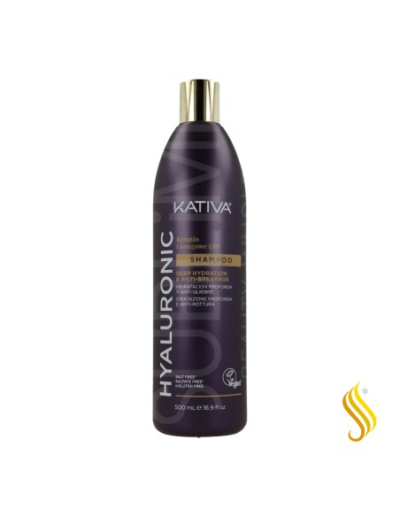 Shampoing Kativa à l'acide hyaluronique, à la kératine et à la coenzyme Q10, 500 ml